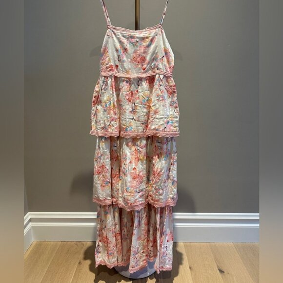 BNWT Caroline Constas Floral Tiered Cotton Maxi Dress – Size Medium - Picture 1 of 9